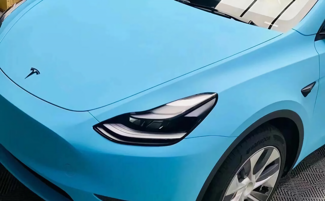 PET  Flat Sky Blue Vinyl Wrap