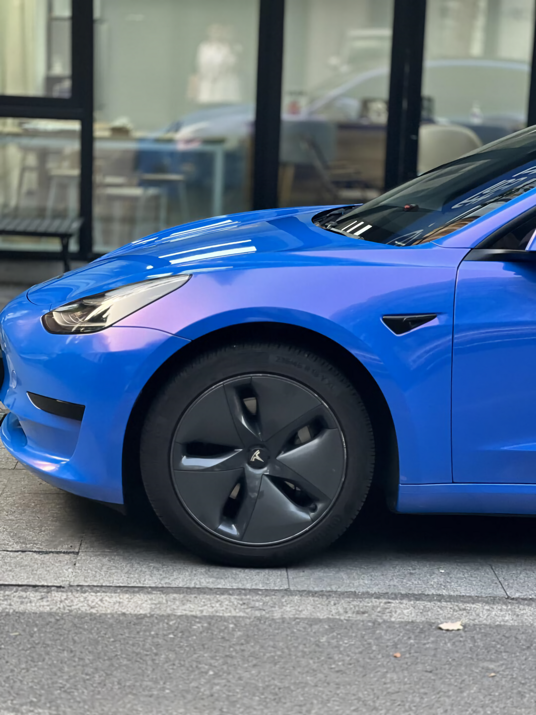 PET Star Light Blue Red Vinyl Wrap