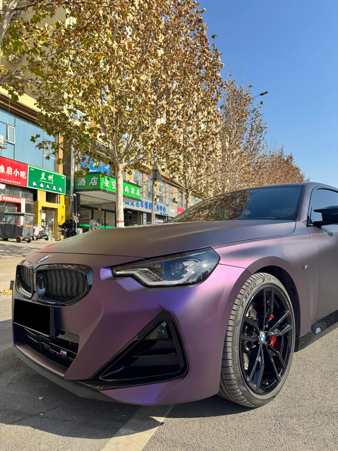 PET  Black Iridescent Purple Vinyl Wrap