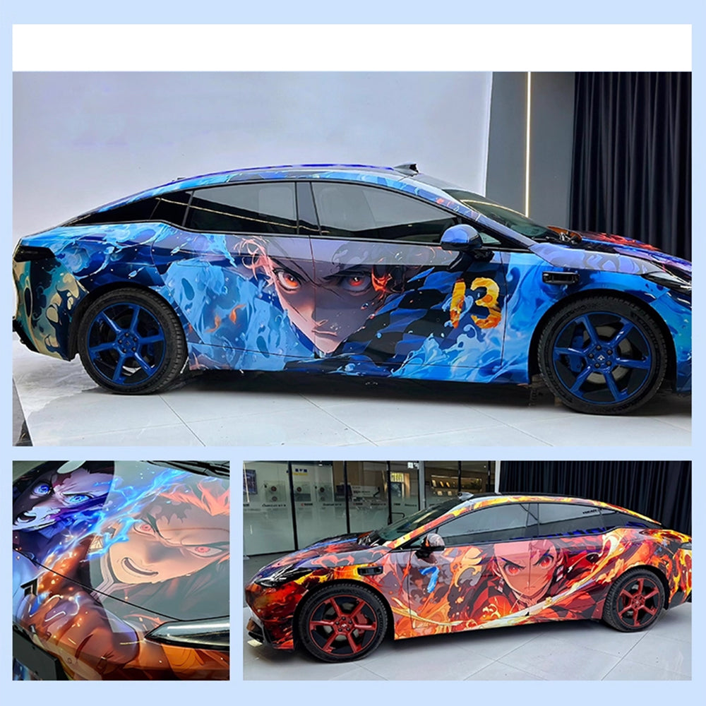Satin Selfadhesive Self Healing Color Change Promotional High Quality PET Custom Full Body Car Wrap Vinyl Printing Rolls for Car