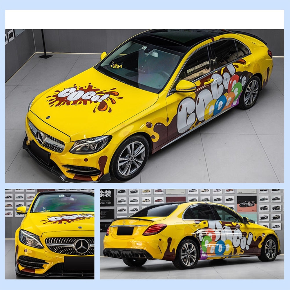 Satin Selfadhesive Self Healing Promotional High Quality PET Custom Full Body Car Wrap Vinyl Wrapping Printing Rolls for Car