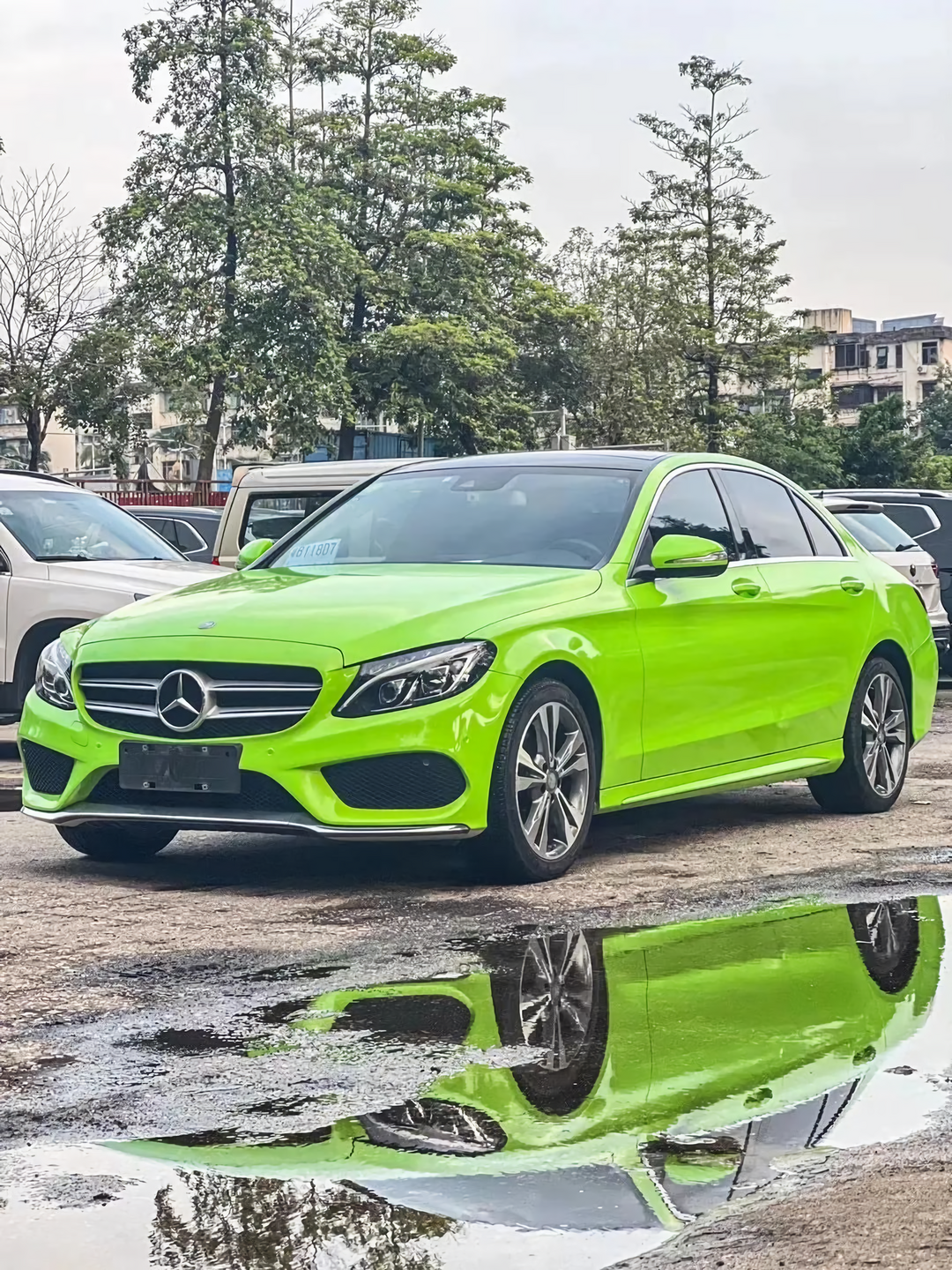PET Apple Green Vinyl Wrap
