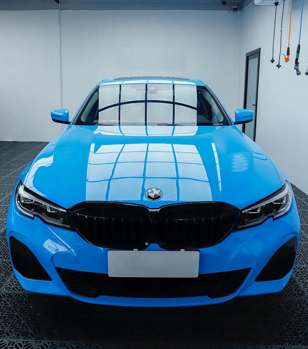 PET Ice Cream Blue Vinyl Wrap