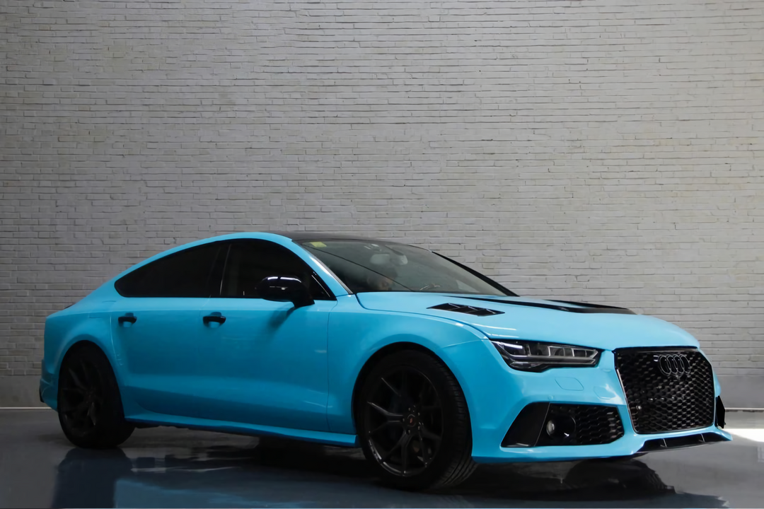 PET Sky Blue Vinyl Wrap