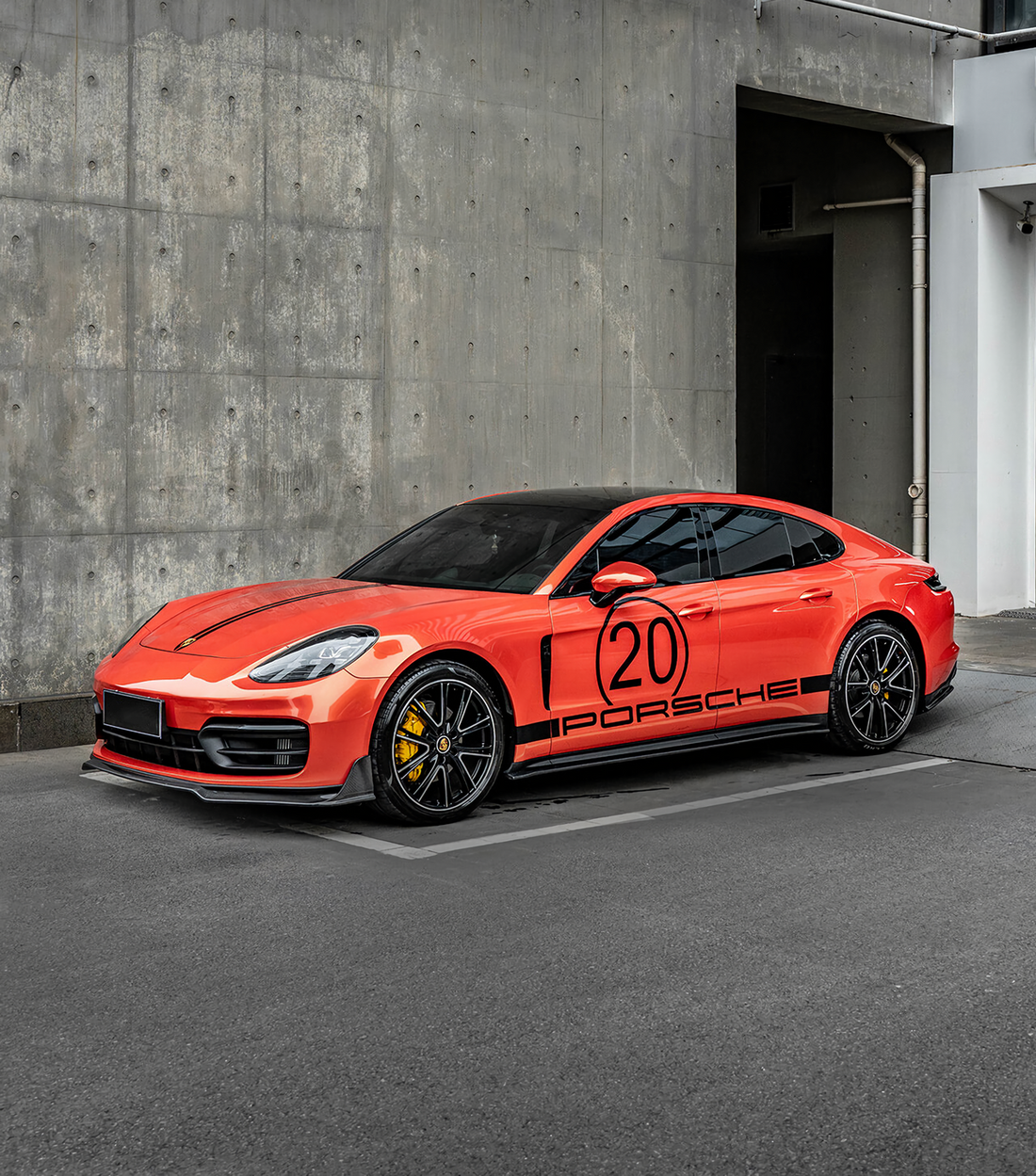 PET Lava Orange Vinyl Wrap