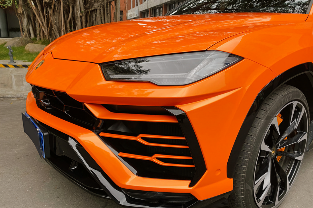 PET Racing Orange Vinyl Wrap