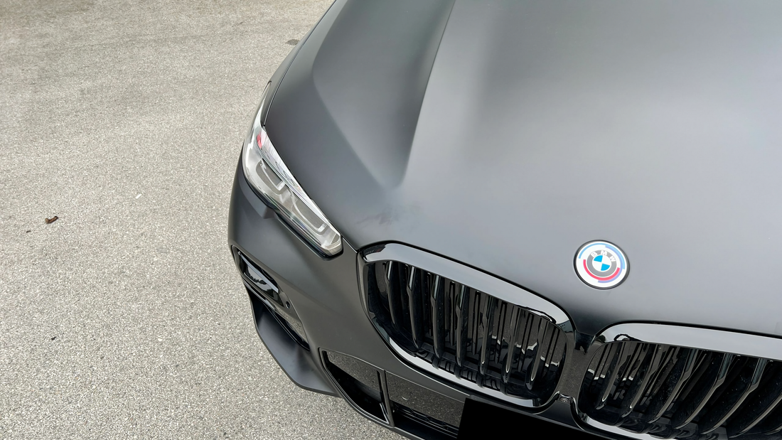 PET Frosted Black Vinyl Wrap