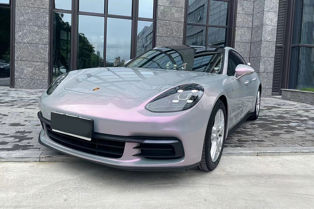 PET Phantom Gray Red Vinyl Wrap