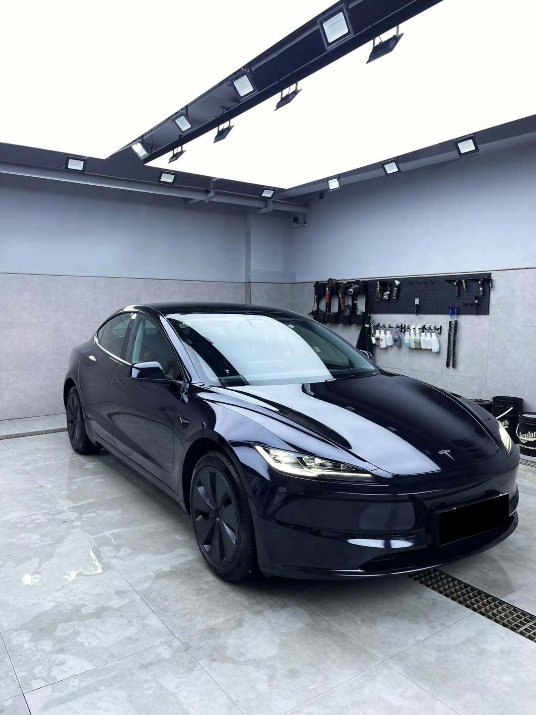 PET Azurite Black Vinyl Wrap